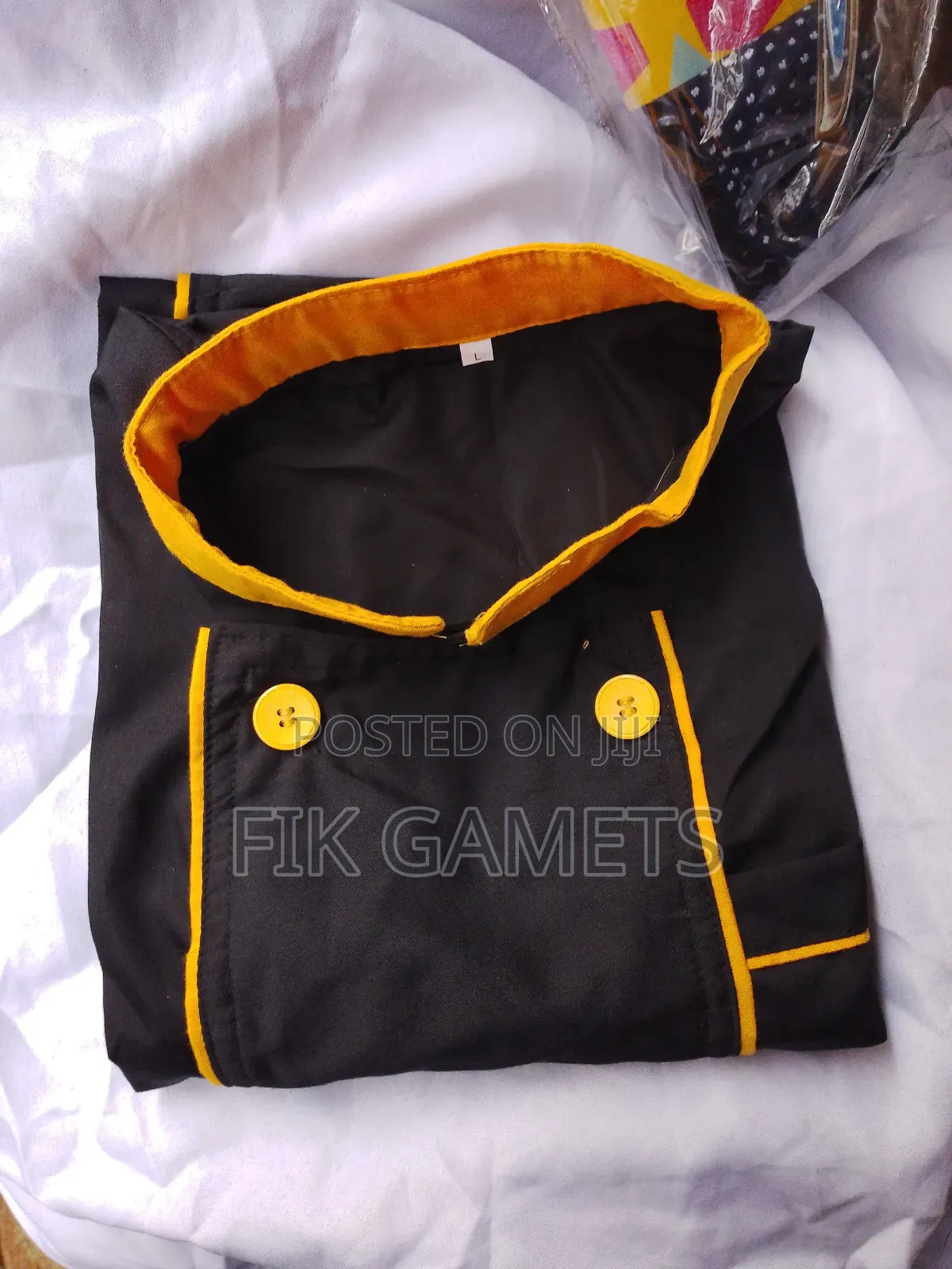 Black With Yellow Chefs Coats