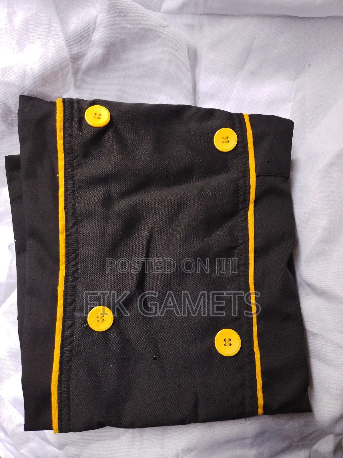 Black With Yellow Chefs Coats
