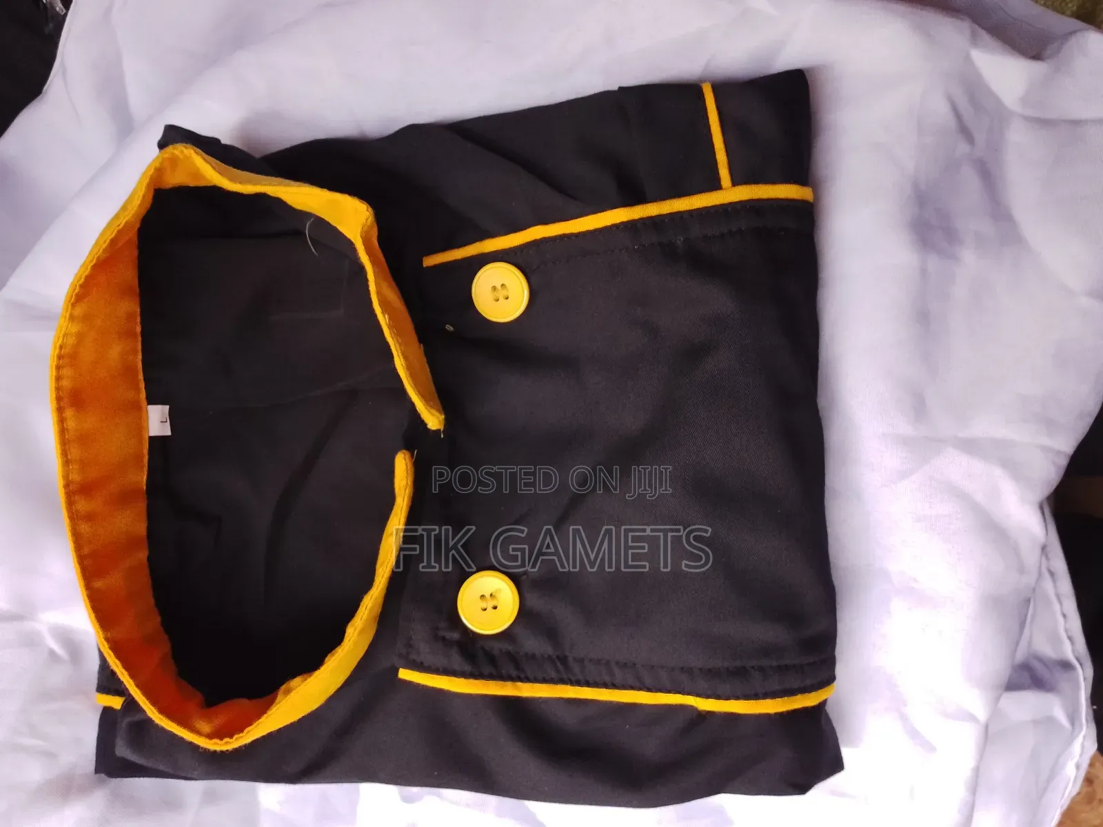Black With Yellow Chefs Coats