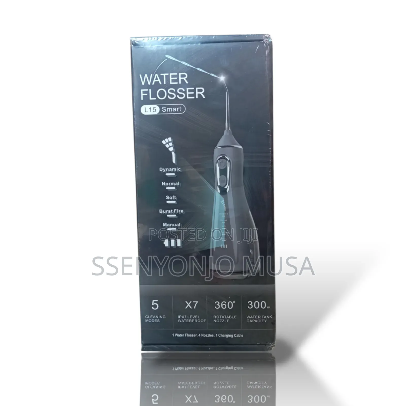Water Flosser Oral Irrigator, 310ml, Usb Rechargeable, Ipx7 Waterproof
