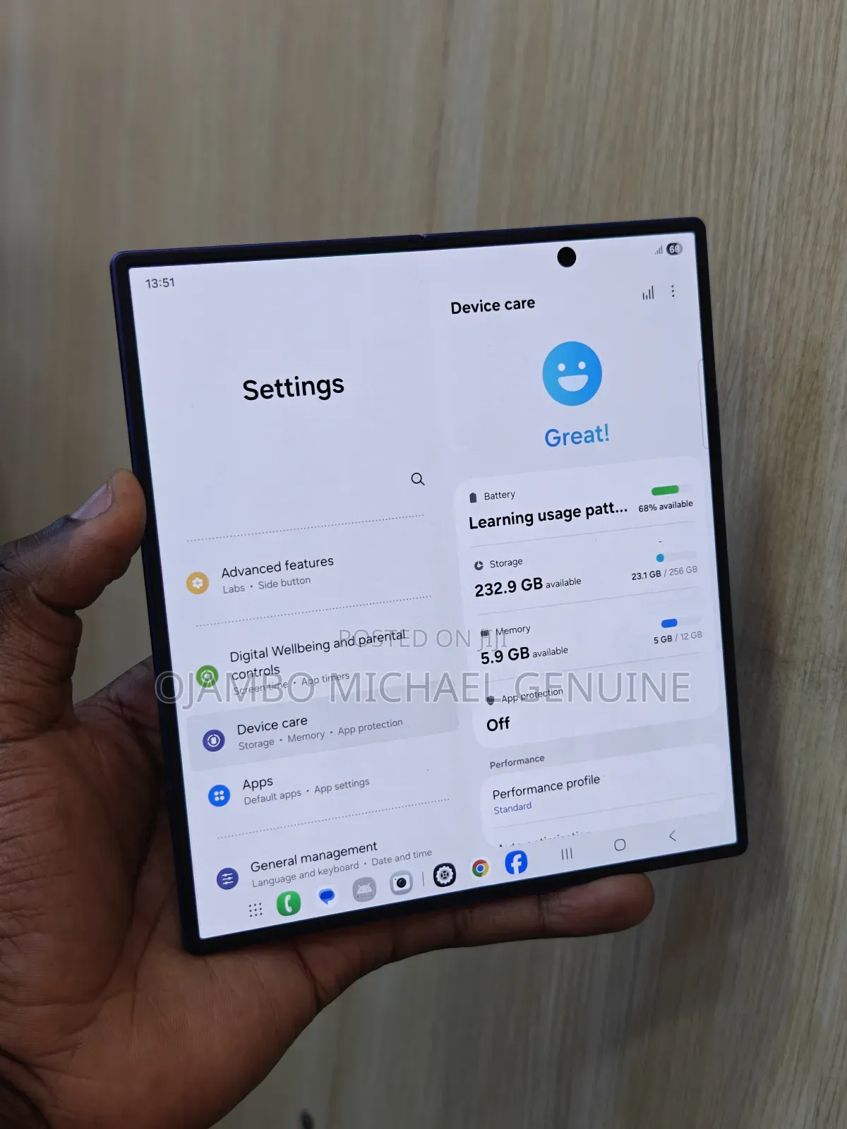 Samsung Galaxy Z Fold7 256 GB Blue