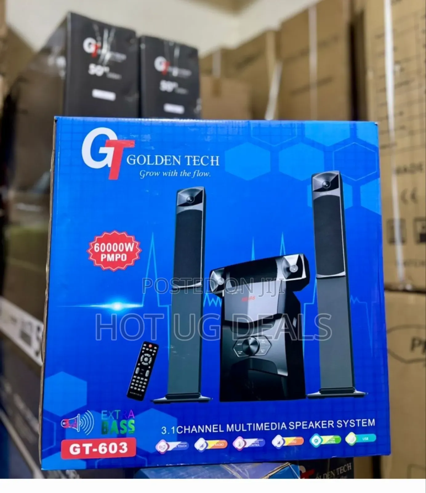 Golden Tech 3.1 Multimedia Speaker System /Subwoofer – Black