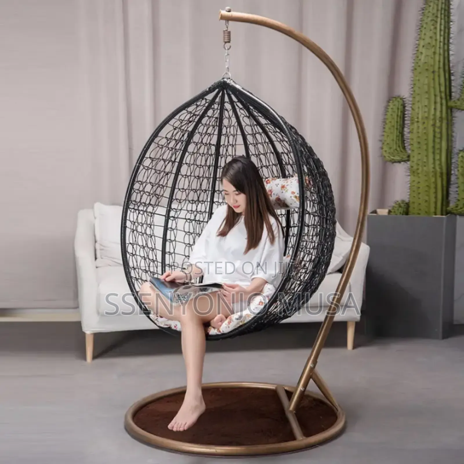 Bird Nest Hanging Chair, Rattan Swing Hammock for Adults and Kids