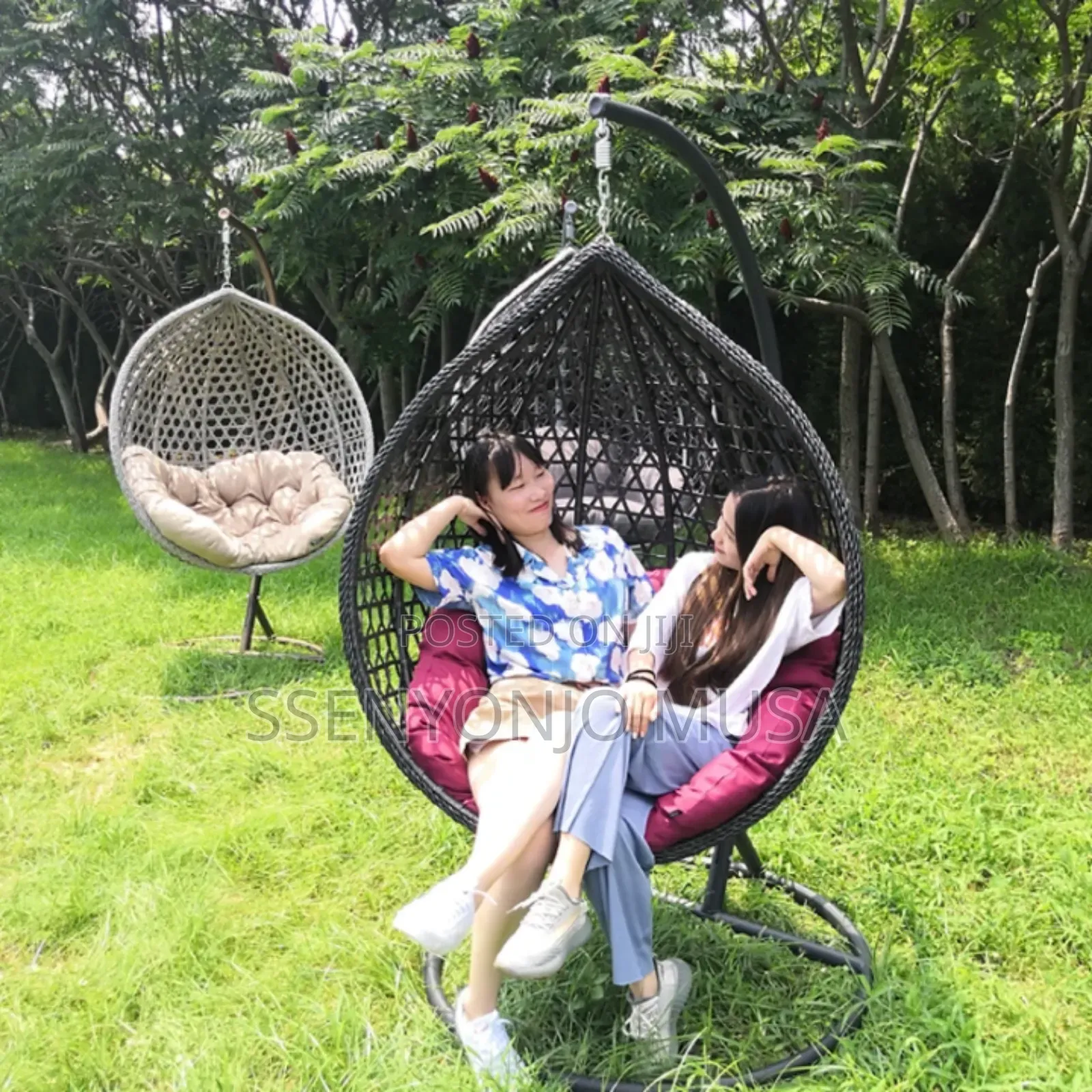 Bird Nest Hanging Chair, Rattan Swing Hammock for Adults and Kids