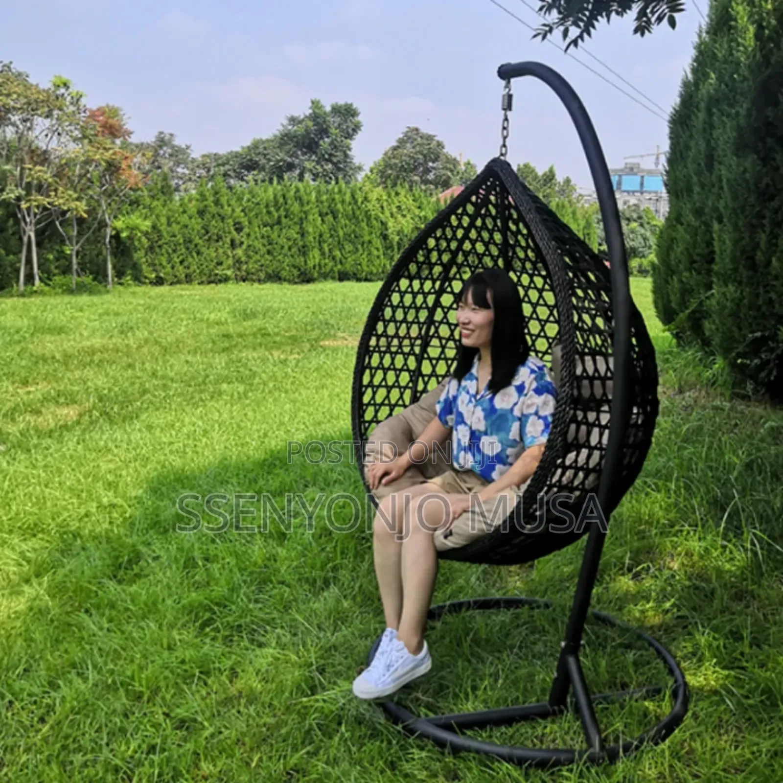 Bird Nest Hanging Chair, Rattan Swing Hammock for Adults and Kids