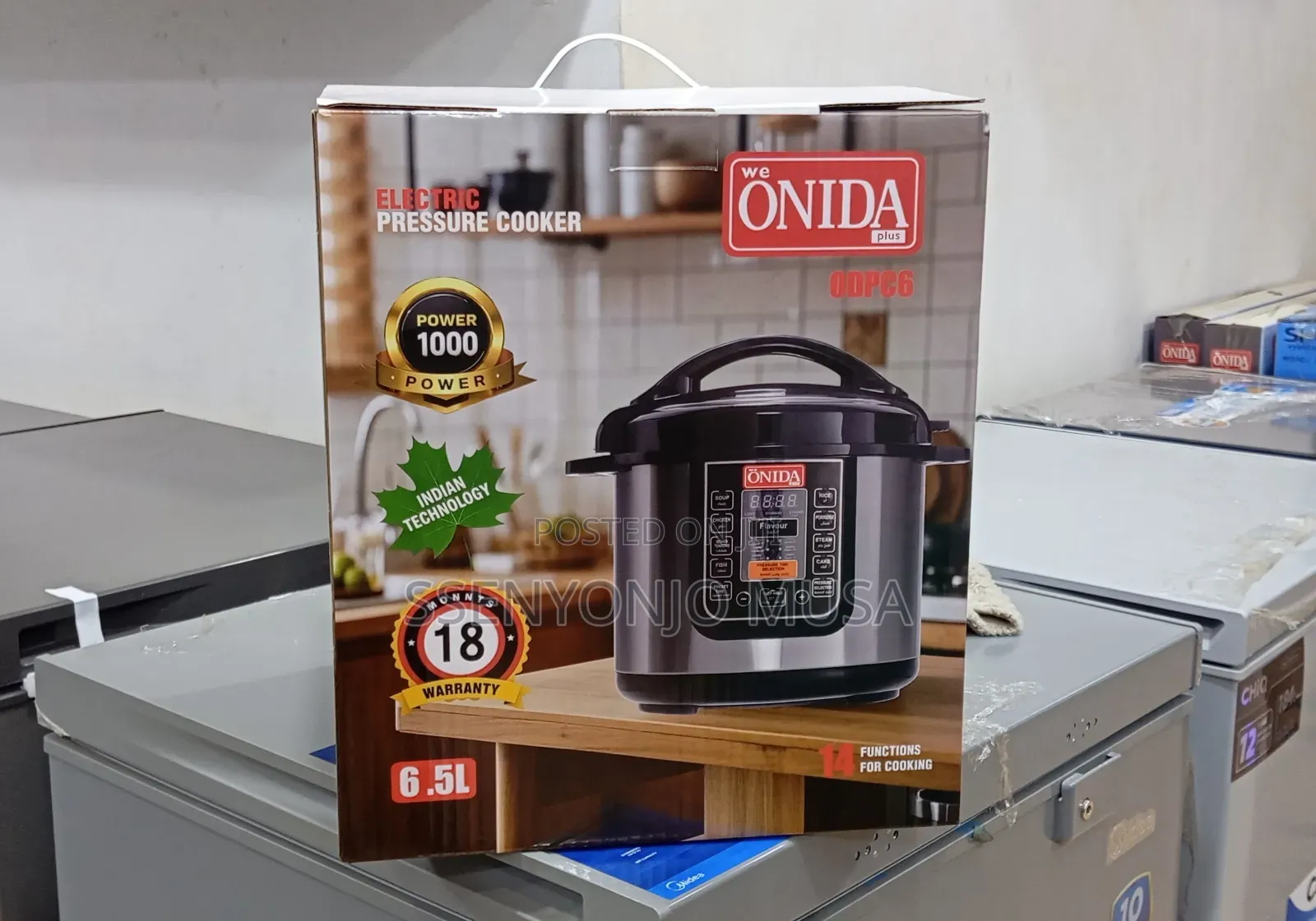 Onida Electric Pressure Cooker 6.5l, 1000w, Multi-Function Cooking Pot
