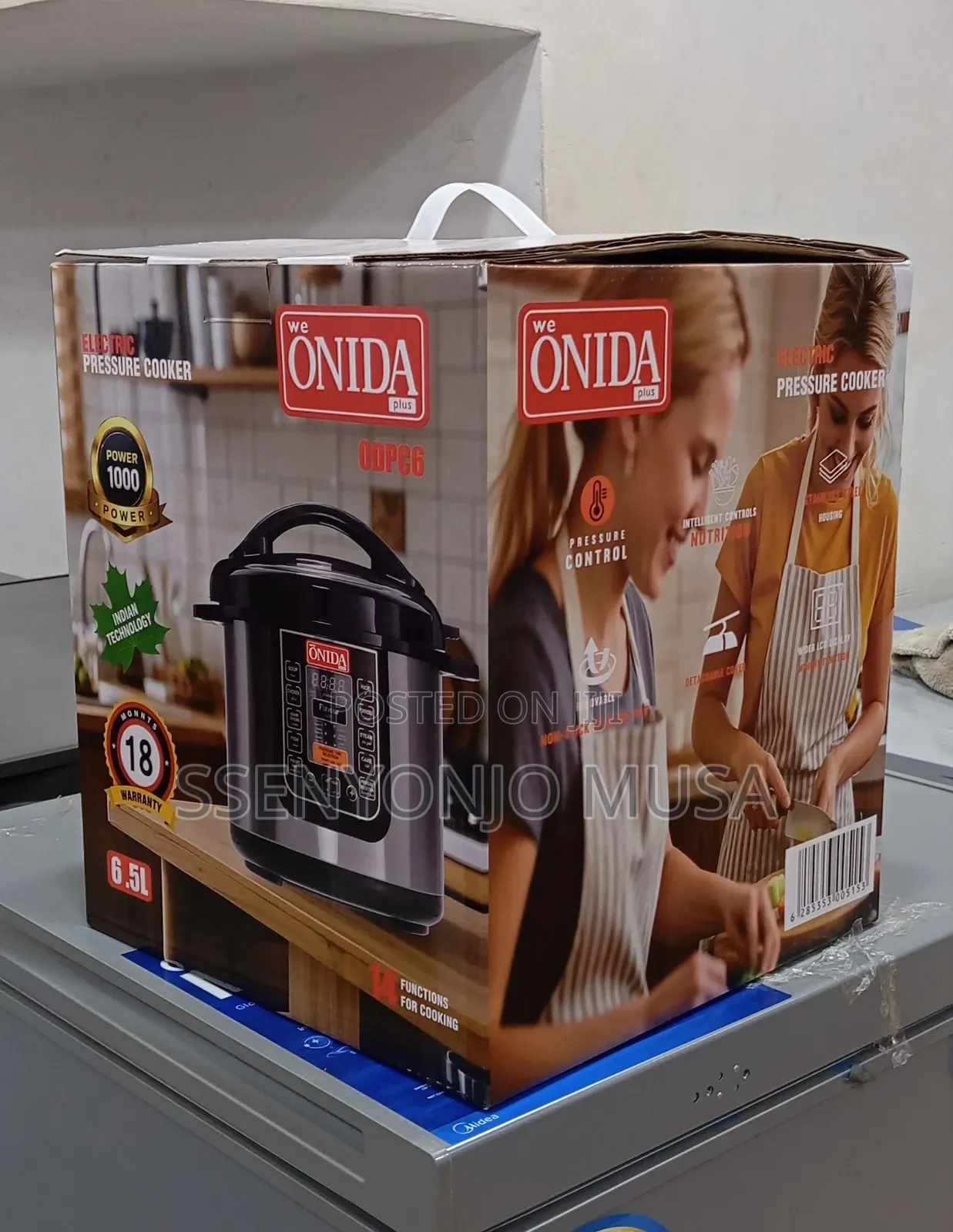 Onida Electric Pressure Cooker 6.5l, 1000w, Multi-Function Cooking Pot