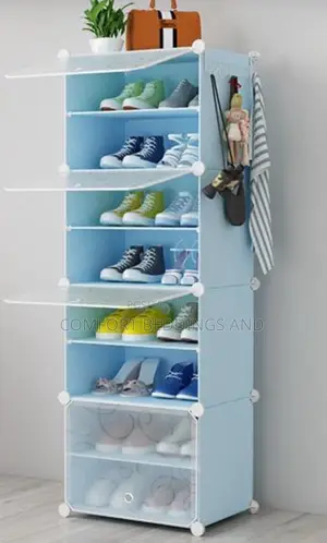Single Column Shoe Rack Blue