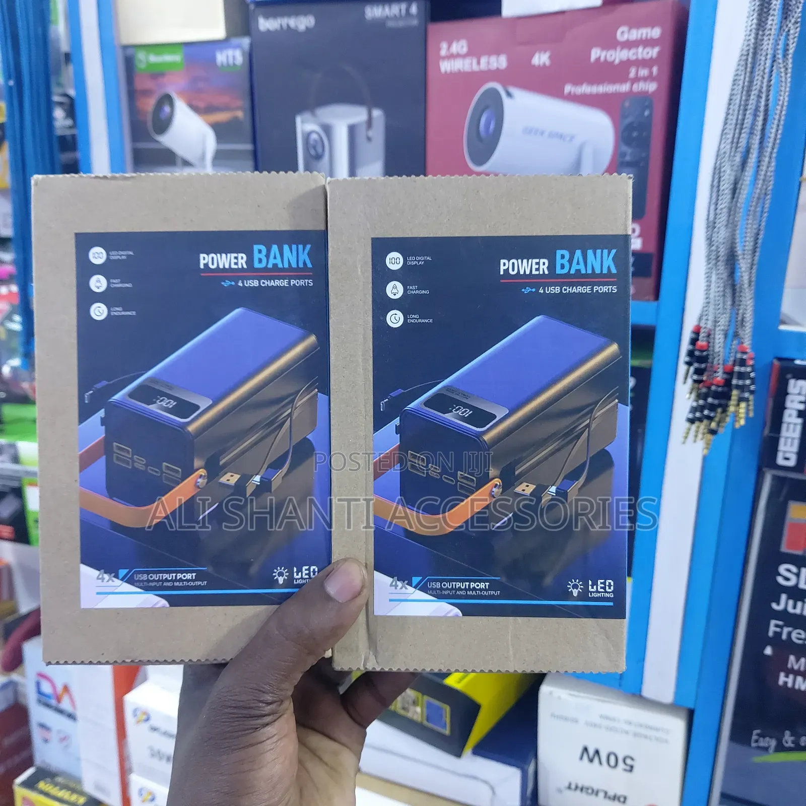 4x Led Super Fast 66w Power Bank 20000mah