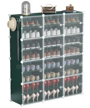 Three Column Plastic Shoe Rack