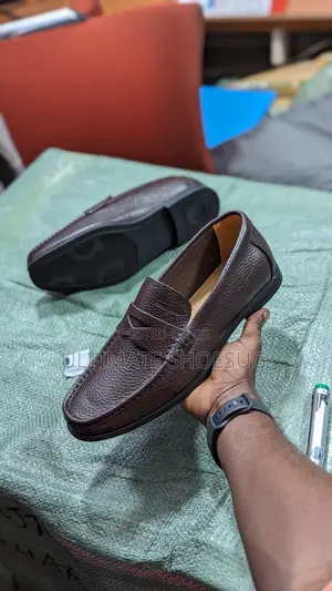 Fragamo Rough Leather Moccasins