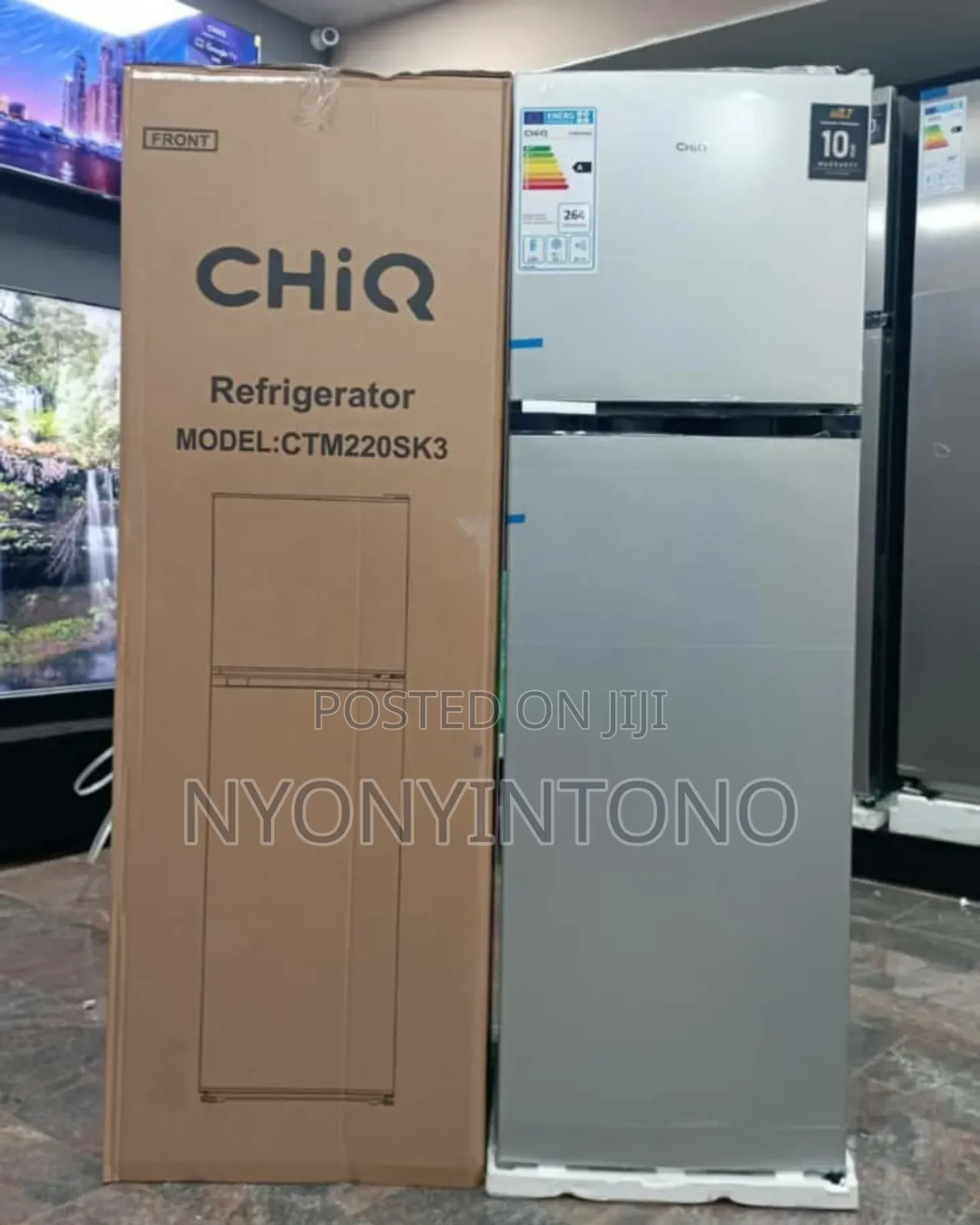 Chiq 220 Litres Double Door Free Frost Fridge