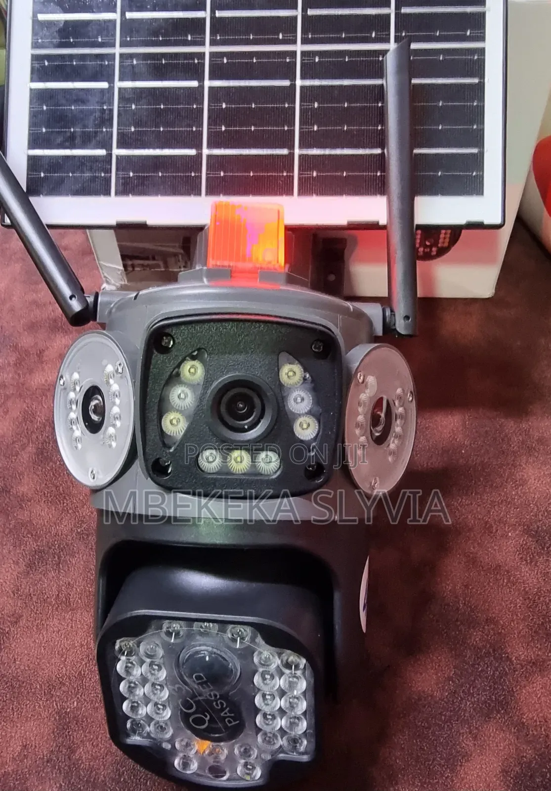 4g Solar Camera With Siren-2lens Bright Lights 2 Way Audio