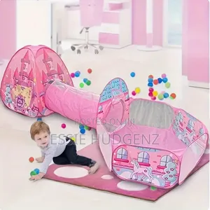 3in1 Kids Play Tent (Ball Pit,Crawling Tunnel Castle)