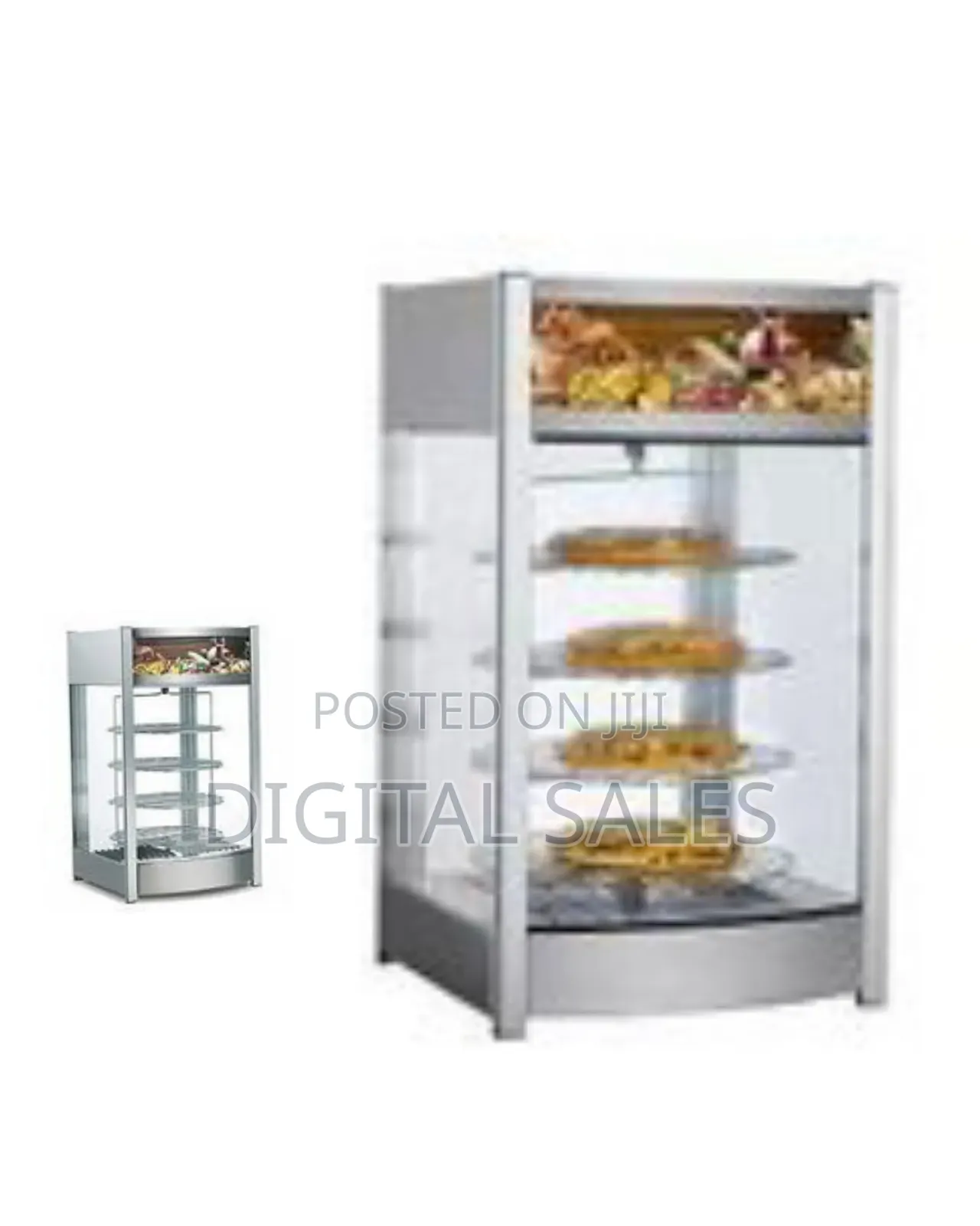 Stainless Steel Food Display Warmer Glass Heated Display Cabinet