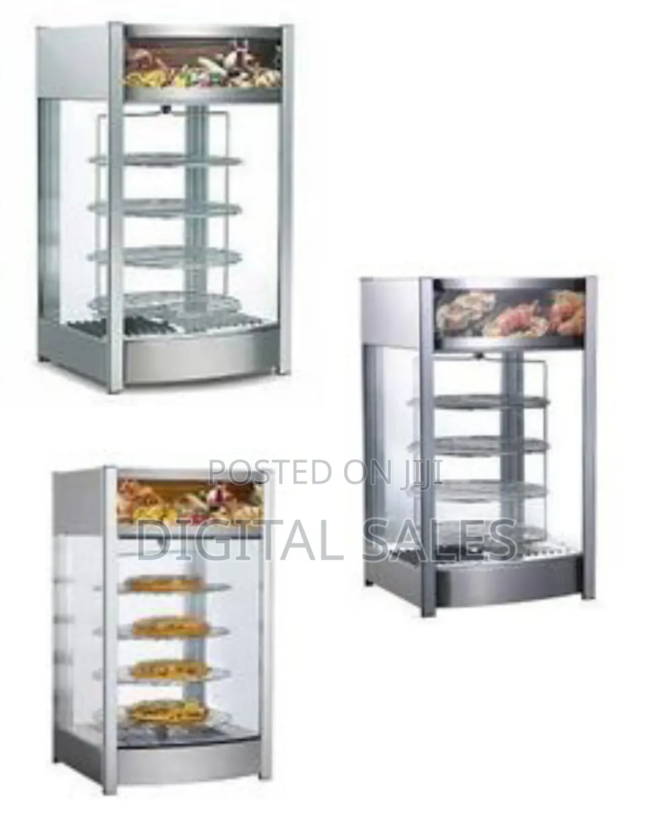 Stainless Steel Food Display Warmer Glass Heated Display Cabinet
