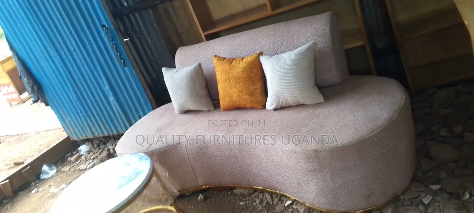Off -White Bean Shaped Couch