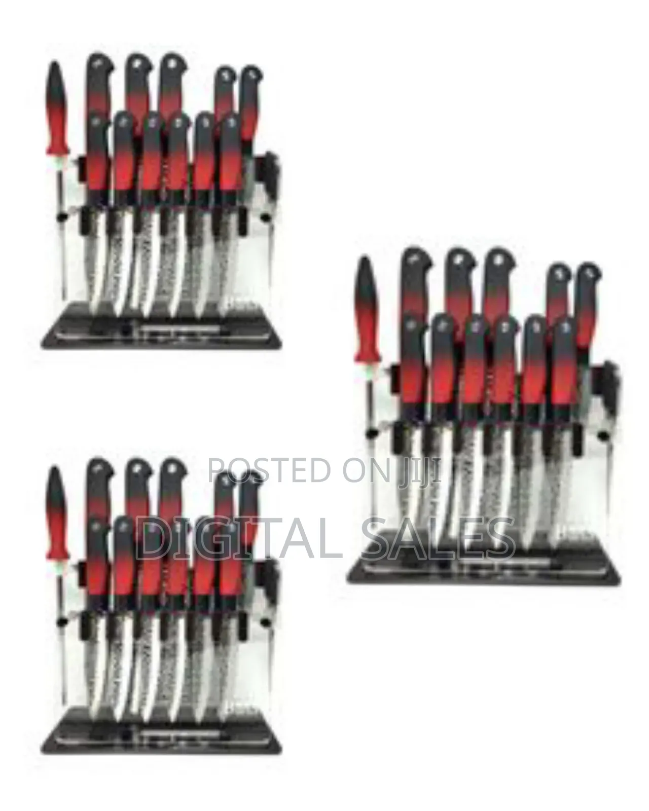 Bass 14 Piece Professional Set of Kitchen Knives Soft Touch Coated