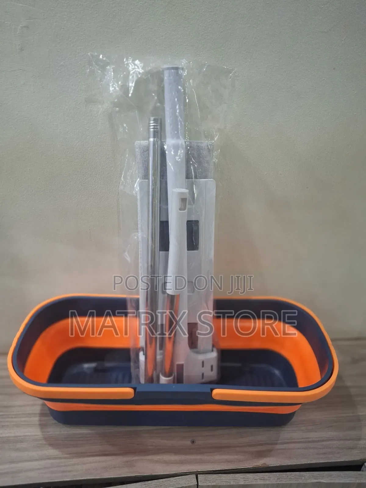 Foldable Mop Bucket Collapsible Portable Wash Basin Large Flat Mop in