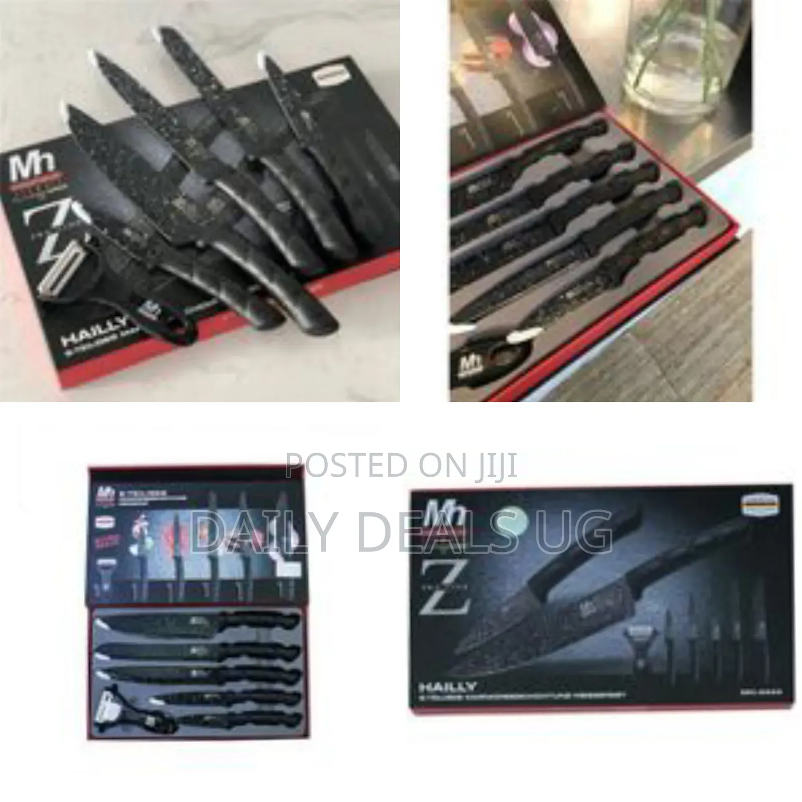 Loewe 6 Pieces of Kitchen Non-Stick Coating Knife Set -Black