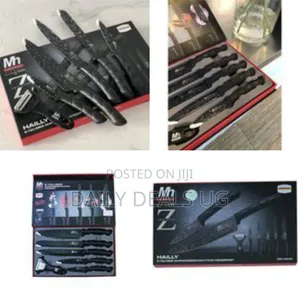 Loewe 6 Pieces of Kitchen Non-Stick Coating Knife Set -Black