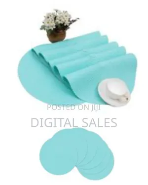 Round Placemats Set of 6,Braided 15 Inch Table Mats Heat Resistant Non