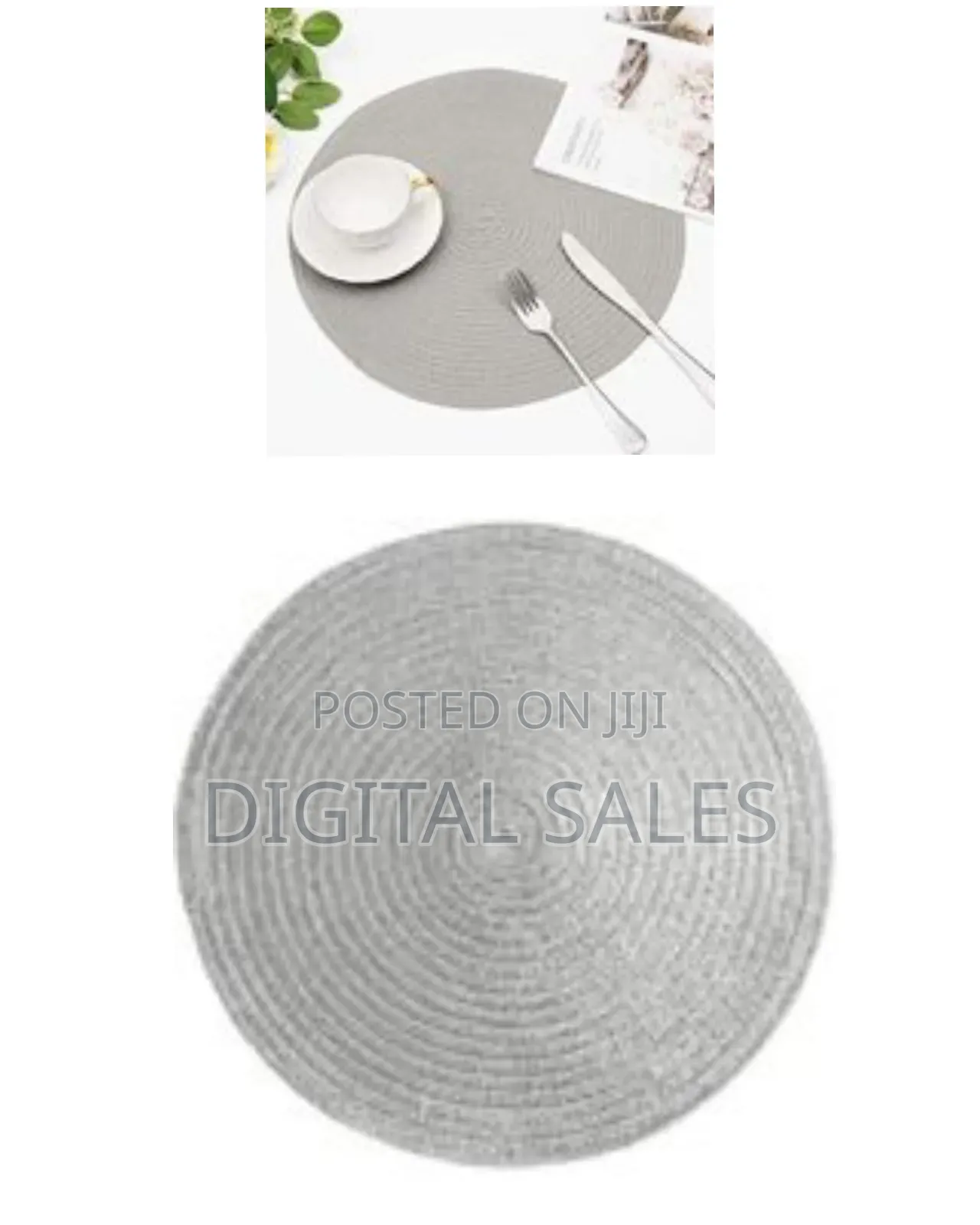 Round Placemats Set of 6,Braided 15 Inch Table Mats Heat Resistant