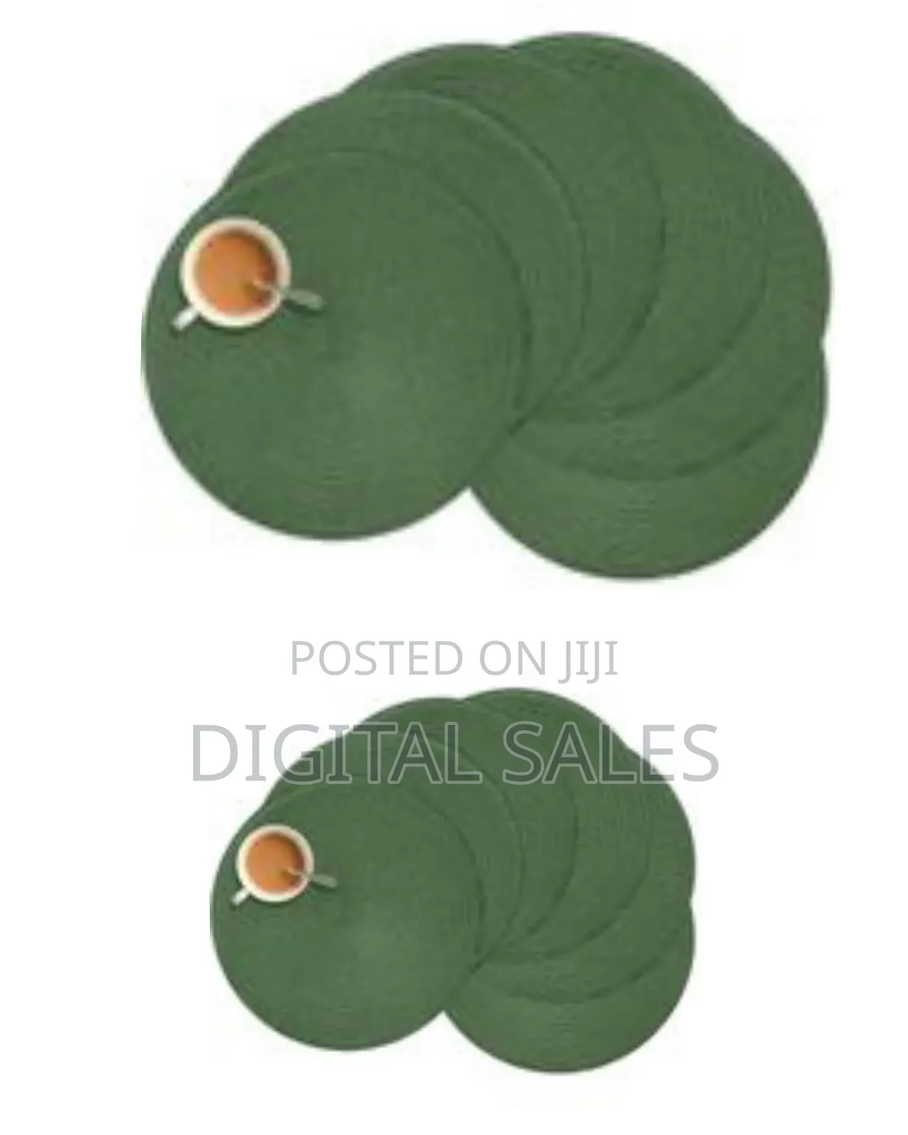 Round Placemats Set of 6,Braided 15 Inch Table Mats Heat Resista