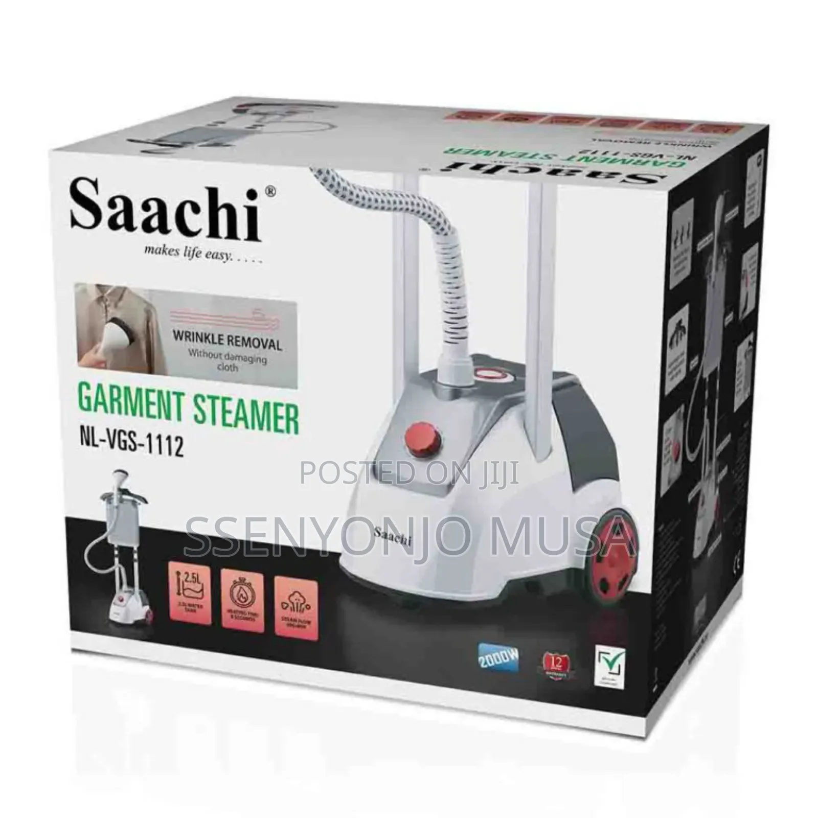Saachi Garment Steamer 2.5l With Ironing Board, 11 Steam Levels, Dual.