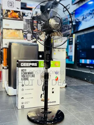 Geepas 16" Stand Fan With Remote Control - Multicolor