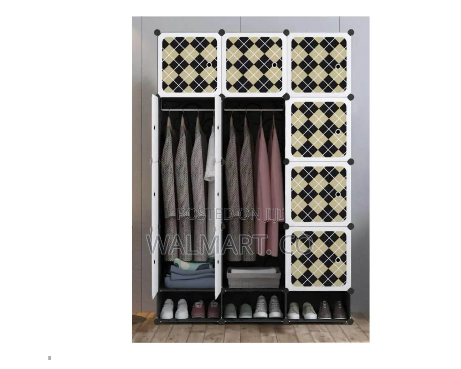 Three Column Plastic Wadrobe Closet