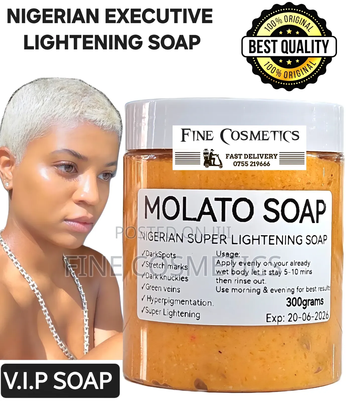 Vip Molato Soap | Nigerian Executive Lightening Shower Cream Body Wash