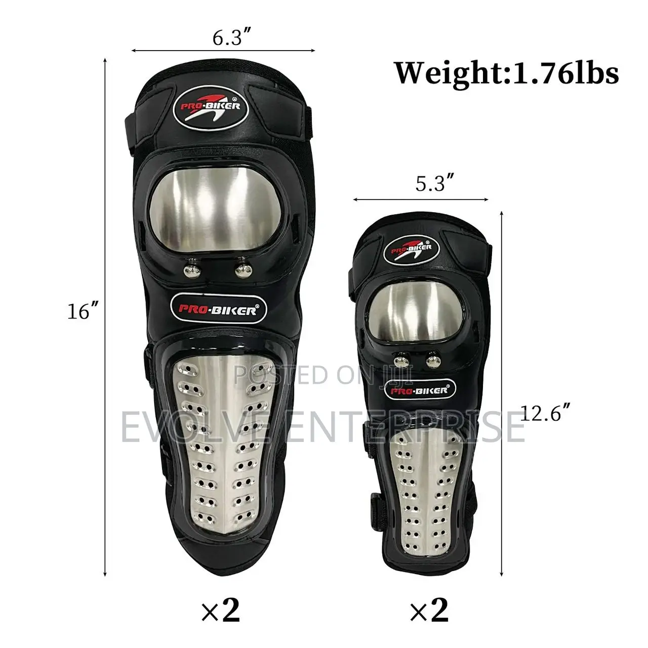 Stainless Steel Motorcycle Knee Pad Moto Elbow Knee Pads