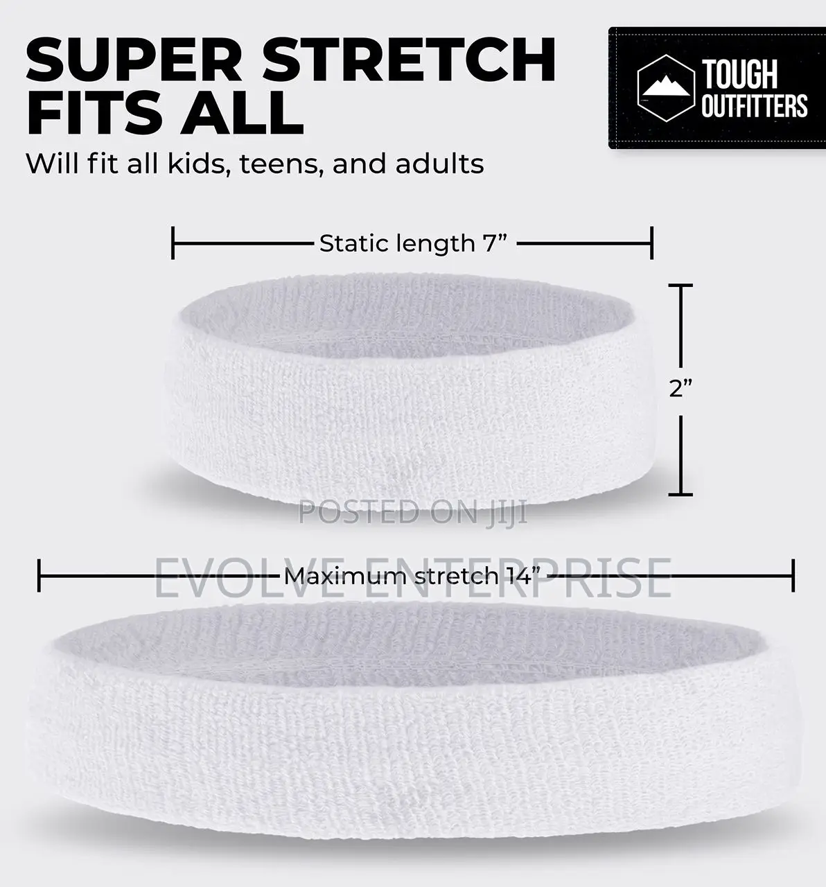 Headband for Men Women - Moisture Wicking Athletic Cotton