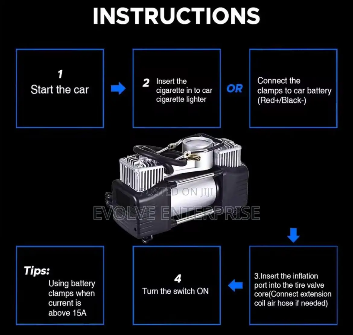 Ball Air Pump Double Cylinder High Pressure Tire Inflation