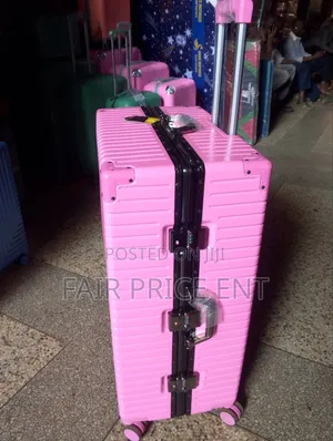 Noble Executive Plastic Aluminium Suitcases. Large. ( Pink)