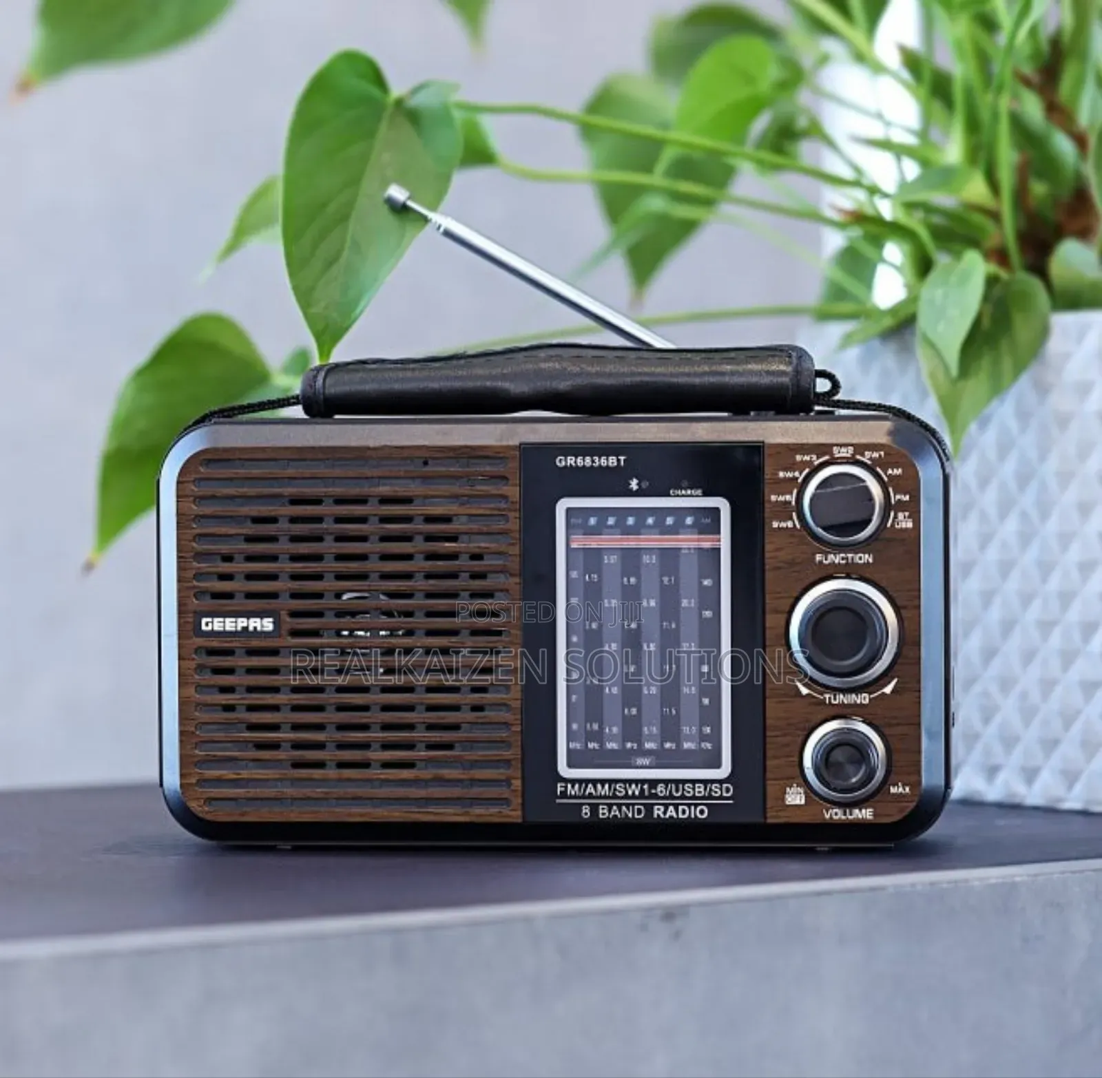 Geepas Rechargeable Bluetooth | Usb | Sd | Fm Analog Radio Player
