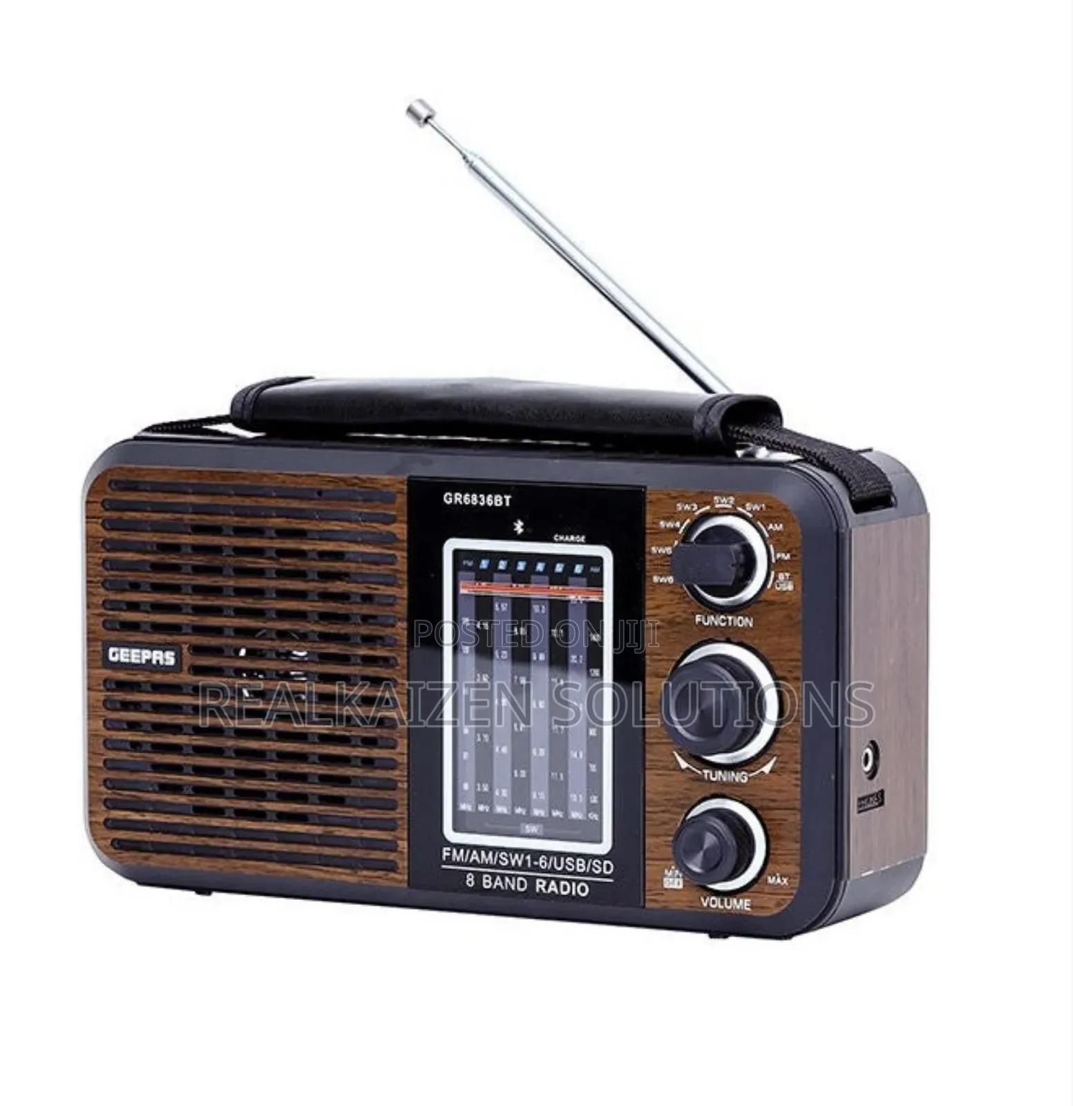 Geepas Rechargeable Bluetooth | Usb | Sd | Fm Analog Radio Player