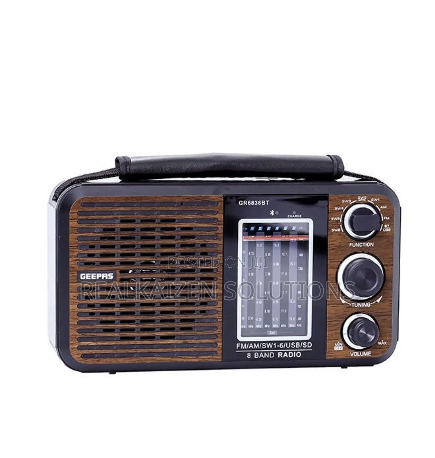 Geepas Rechargeable Bluetooth | Usb | Sd | Fm Analog Radio Player