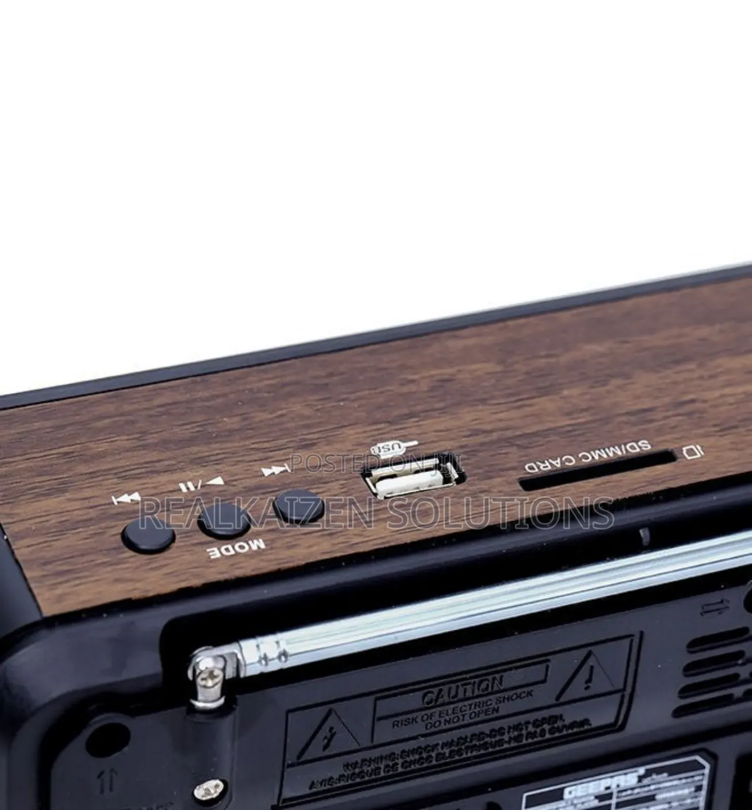 Geepas Rechargeable Bluetooth | Usb | Sd | Fm Analog Radio Player