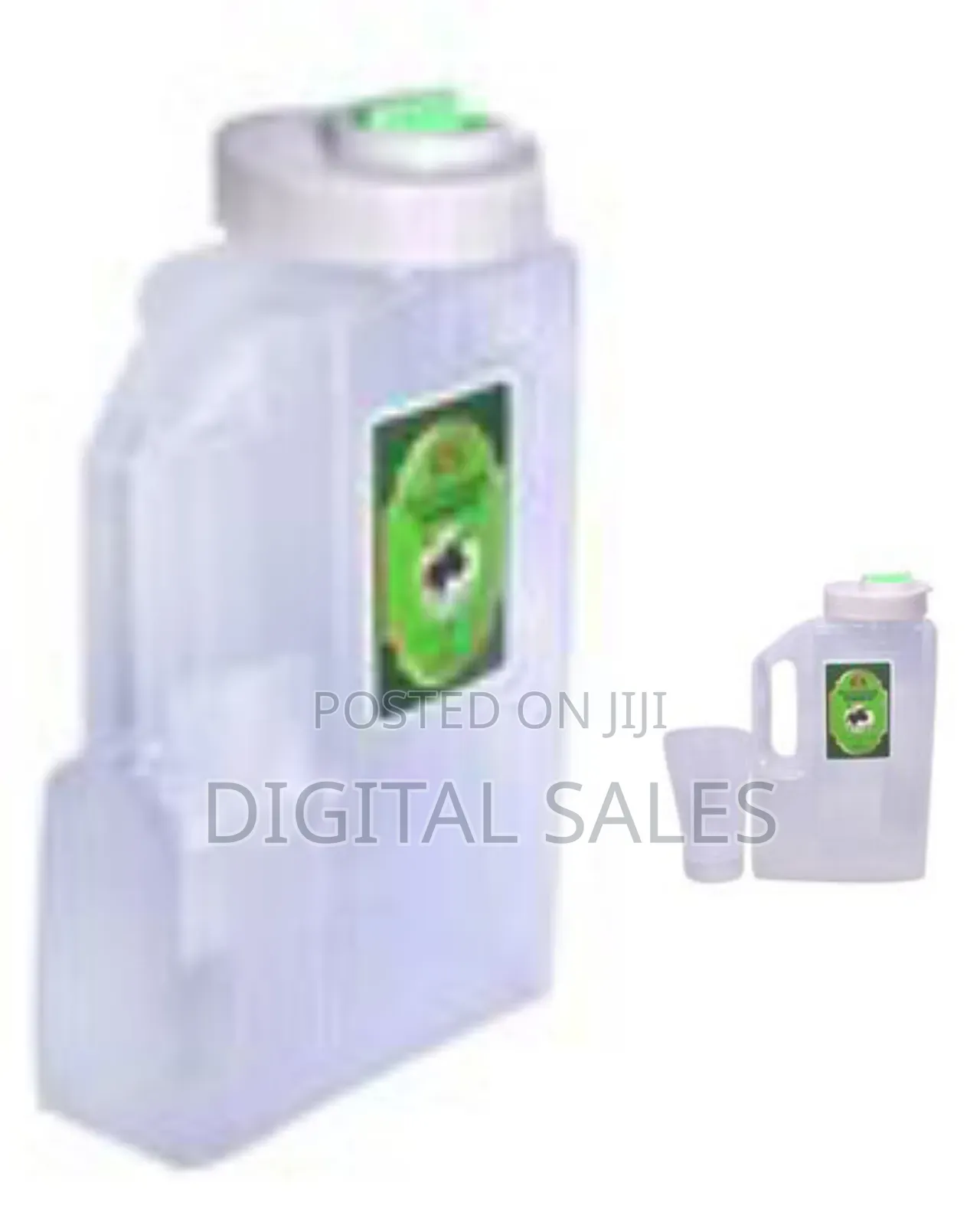 Plastic Water Fridge Bottle With 1 Glass, 1.5l