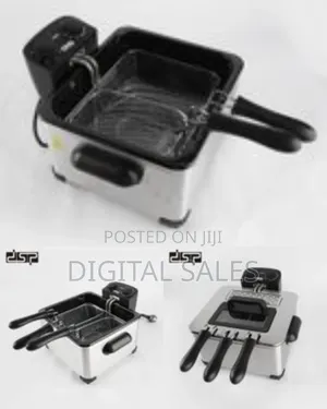 DSP 5.0 L Triple Basket Electric Deep Fryer With 2 Baskets Lids