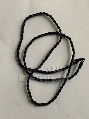 Cool Black Rope Chain Necklace (20 Inches)