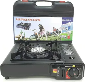 Portable Camping Turbo Gas Stove Grill Gas Burn-With Carrying Case