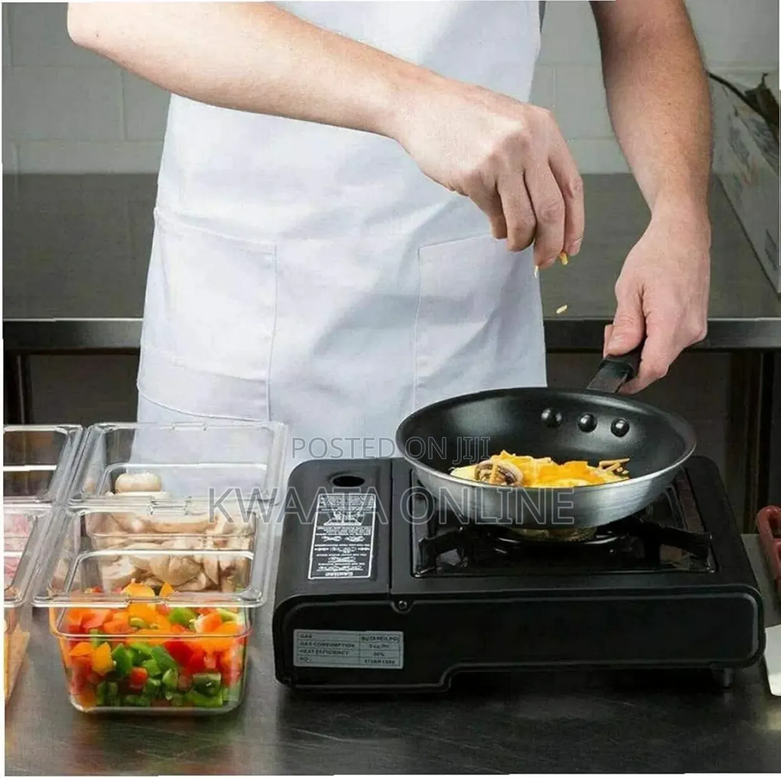 Portable Camping Turbo Gas Stove Grill Gas Burn-With Carrying Case
