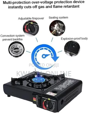 Portable Camping Turbo Gas Stove Grill Gas Burn-With Carrying Case