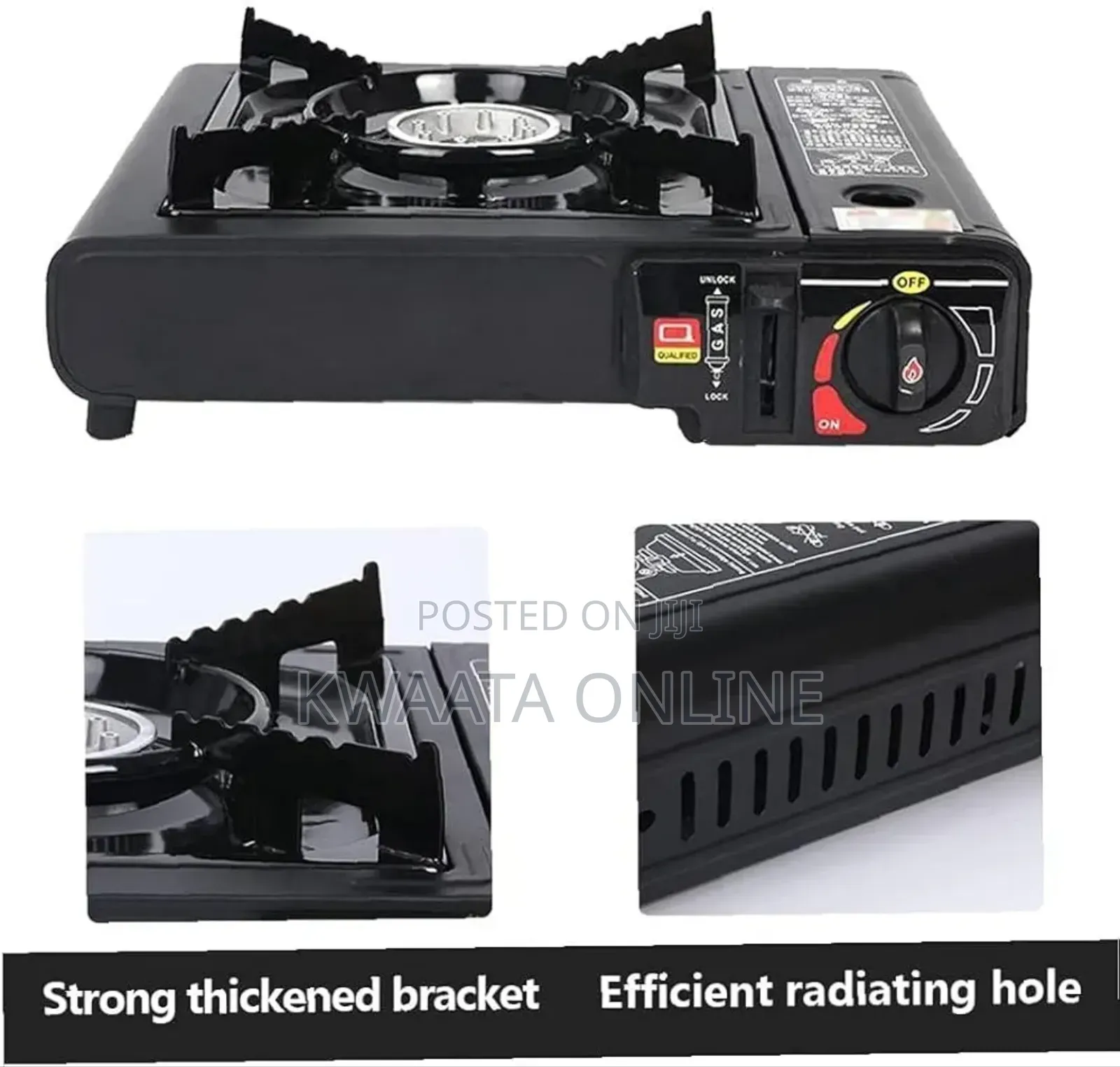 Portable Camping Turbo Gas Stove Grill Gas Burn-With Carrying Case