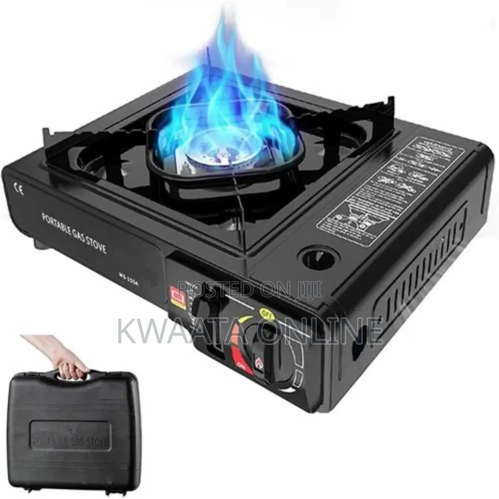 Portable Camping Turbo Gas Stove Grill Gas Burn-With Carrying Case