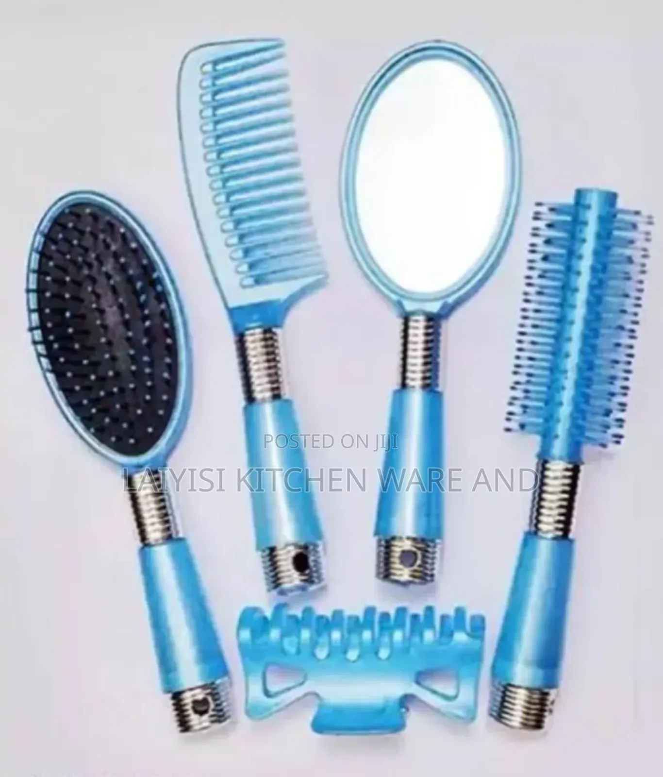 Hair Brush Hand Mirror Hair Band Comb Set of 5 PCS