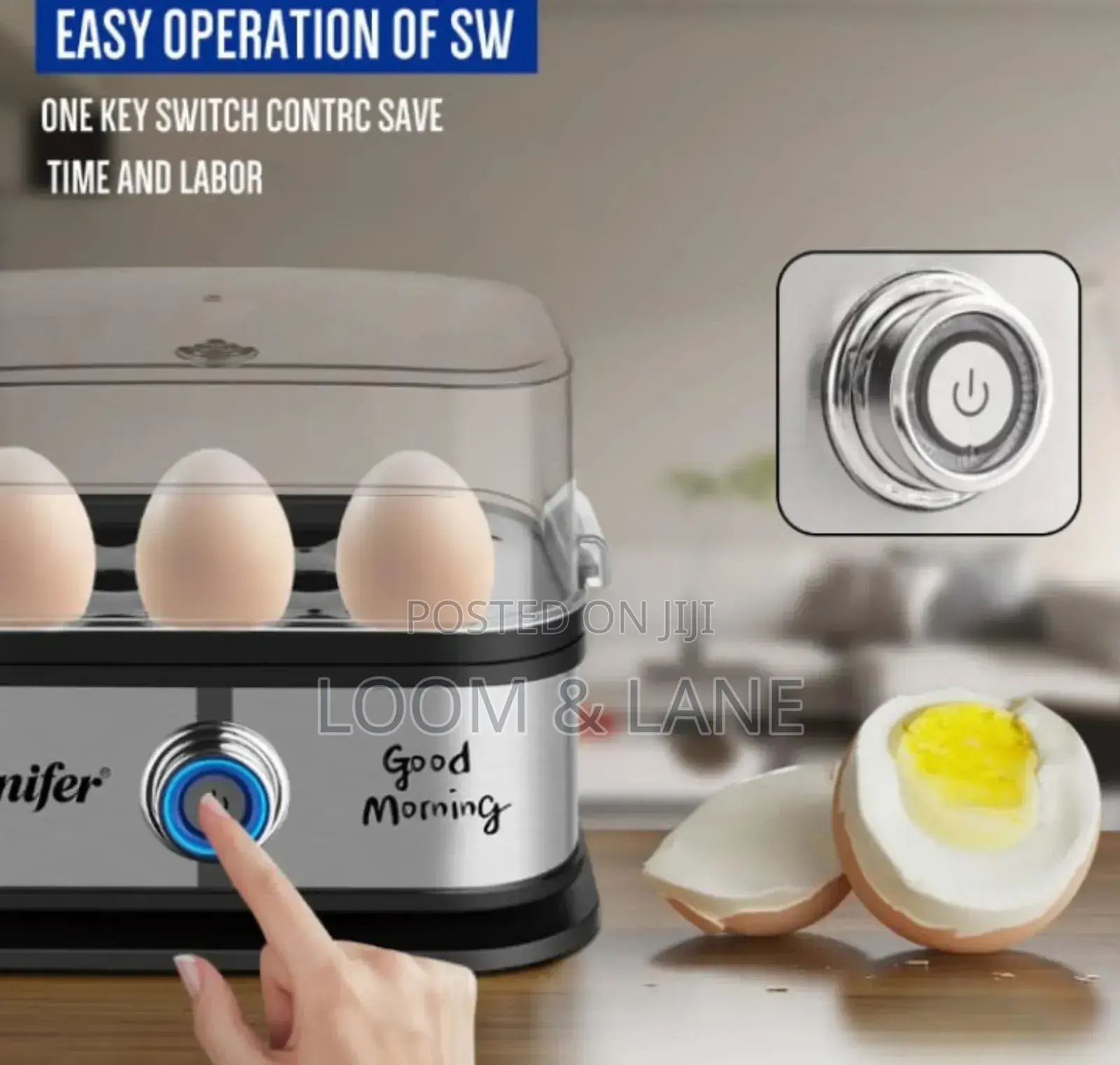 Sonifer Sf-1510 Mini Electric Egg Cooker, a Fast 6-Egg Steamer Boiler
